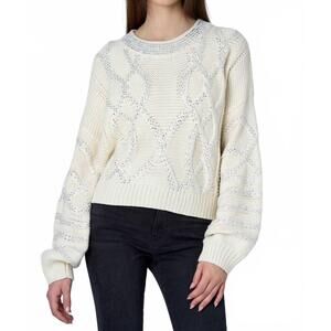 NEW ASTRID geometric sweater in beige